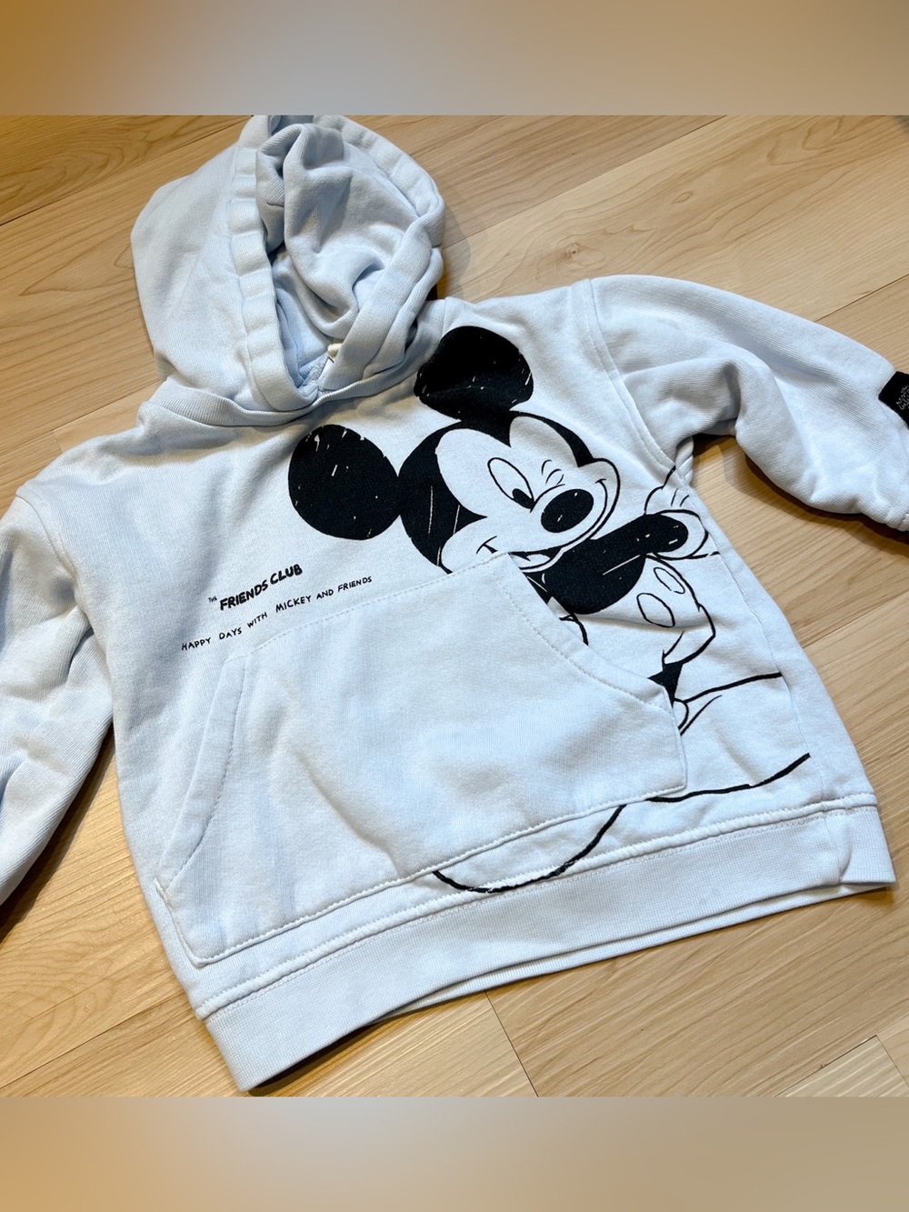 Zara x Disney Mickey Mouse Hoodie - Light Blue - size 12-18 months